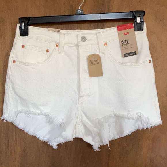 Levi’s distressed high rise 501 jean denim short cutoff vibe Size 31 - Picture 3 of 17